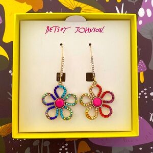Betsey Johnson Flower Earrings